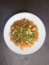 沙茶蝦粒撈麵 Minced Shrimp & Pork Lo Mein