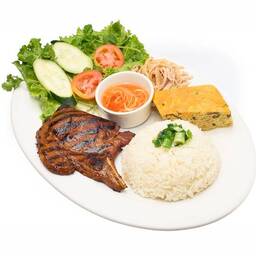 Combo Charbroiled Pork Chop - Com Suon Bi Cha