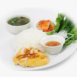Boiled Breast with Chicken Flavored Rice - Com Ga Uc Siu