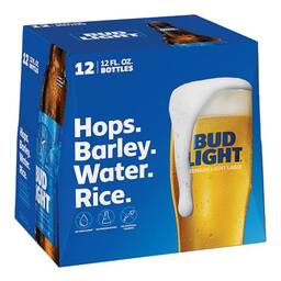 Bud Light Bottles - 12 oz Bottles/12 Pack