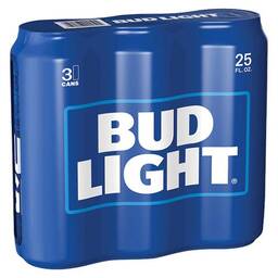 Bud Light Cans - 25 oz Cans/3 Pack
