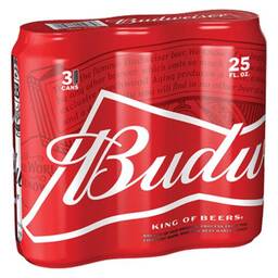 Budweiser Cans - 25 oz/3 Pack