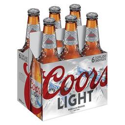 Coors Light Bottles - 12 oz Bottles/6 Pack