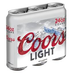 Coors Light Can - 24 oz Cans/3 Pack