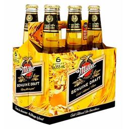 Miller Genuine Draft Bottles - 12 oz/6 Pack