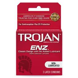 Trojan ENZ Non Lubricated - Regular/3 Pack