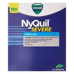 Vicks NyQuil Severe Cough, Cold & Flu Relief Liquicaps - 325 mg/2 Count