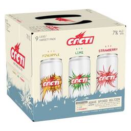 Cacti Agave Spiked Seltzer Variety Pack - 12 oz Cans/9 Pack