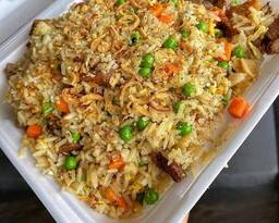 Fried Rice with Stir-fried Pine Apple Chicken