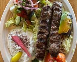 Kafta Kebab Plate (2 Skewers)